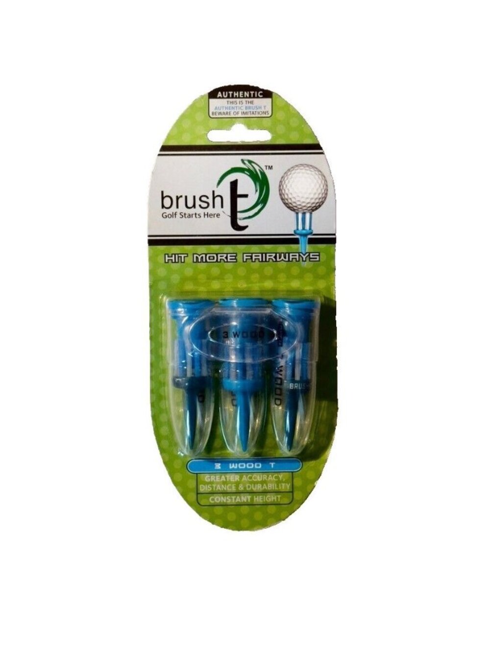 BRUSH T Golf Tees 2" 3 Wood Authentic